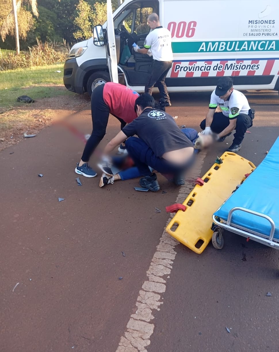 Falleció la mujer que chocó con su moto un camión en Oberá